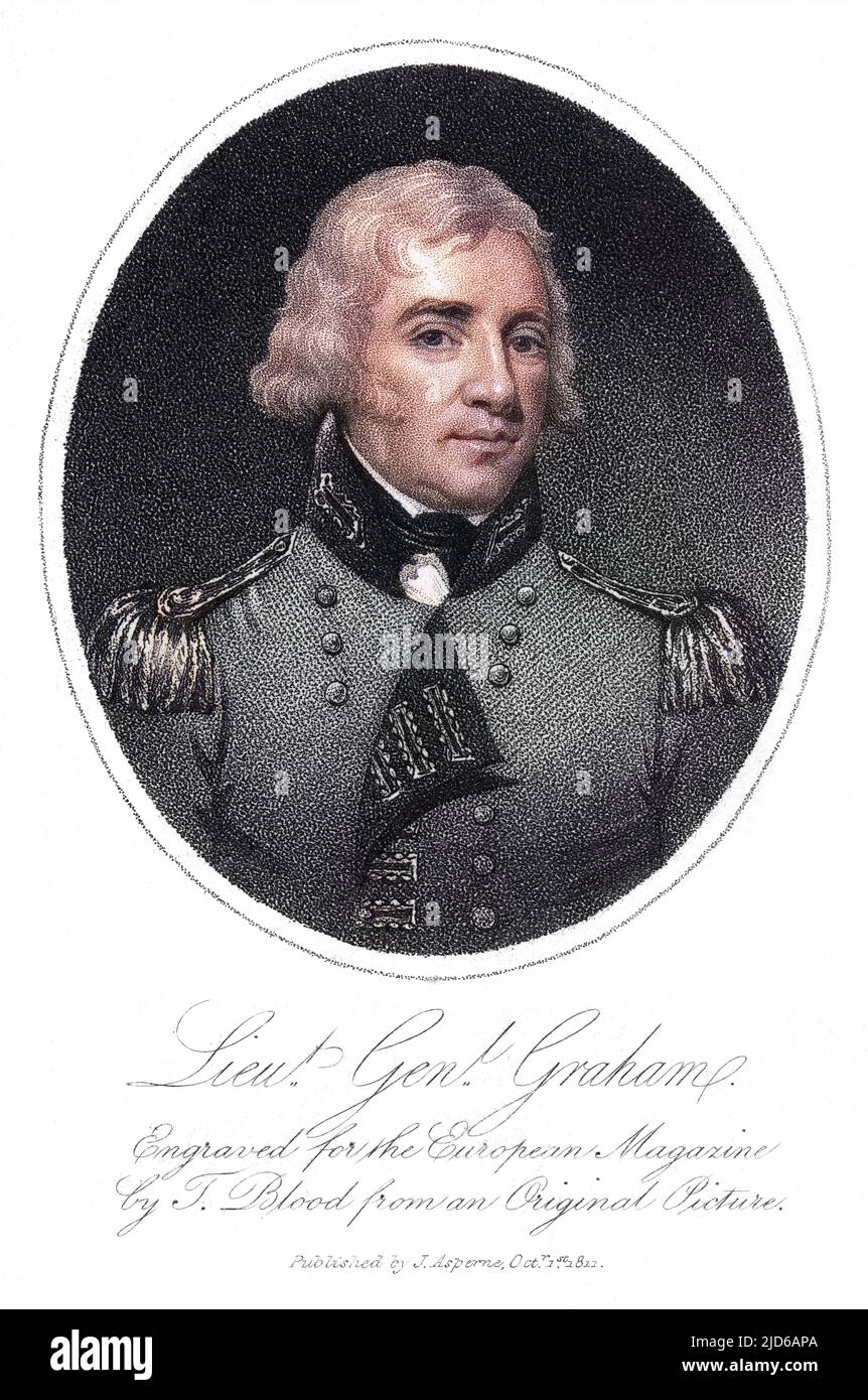 THOMAS GRAHAM, baron LYNEDOCH British military commander Colourised version of : 10163889       Date: 1748 - 1843 Stock Photo