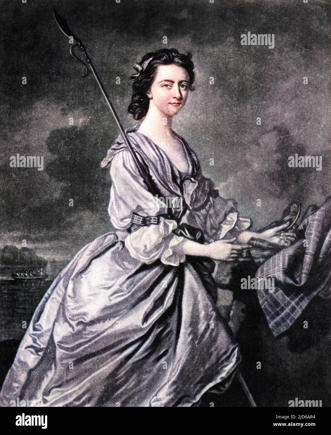 FLORA MACDONALD Patriotic Scottish female who helped Charles Edward Stuart to escape to France. Colourised version of : 10163951       Date: 1722 - 1790 Stock Photo