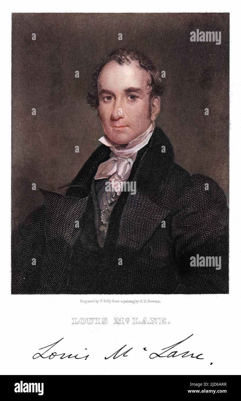 LOUIS MCLANE (1786 1857), American statesman with his autograph