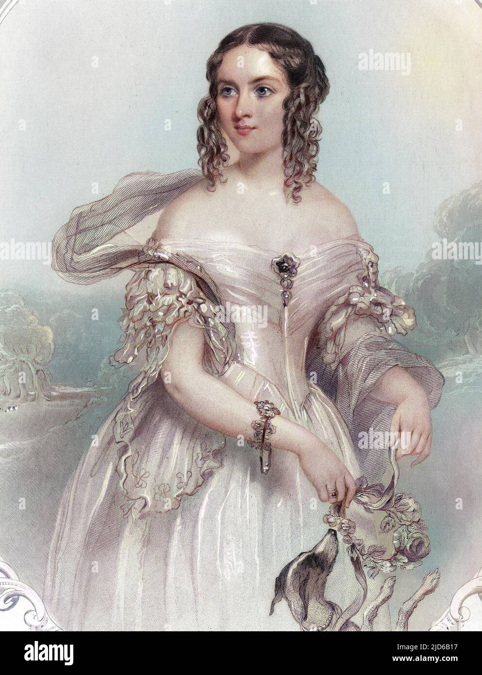 CHARLOTTE AUGUSTA, duchess of MARLBOROUGH (nee Flower) second wife of George, sixth duke. Colourised version of : 10164509       Date: ? - 1850 Stock Photo