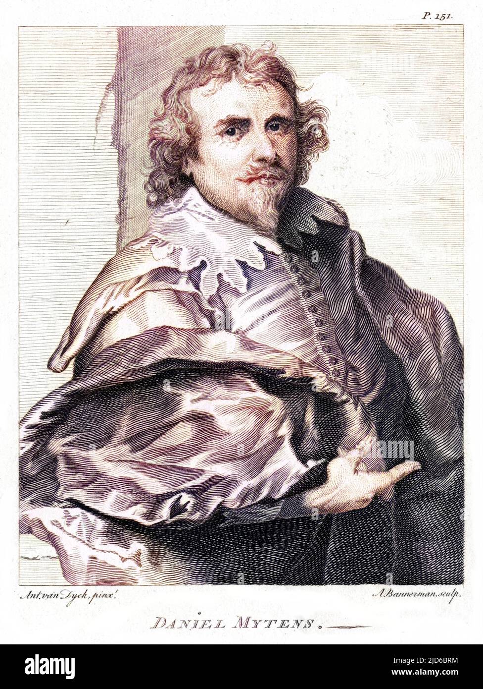 DANIEL MYTENS Flemish artist Colourised version of : 10166905       Date: 1590 - 1642 Stock Photo