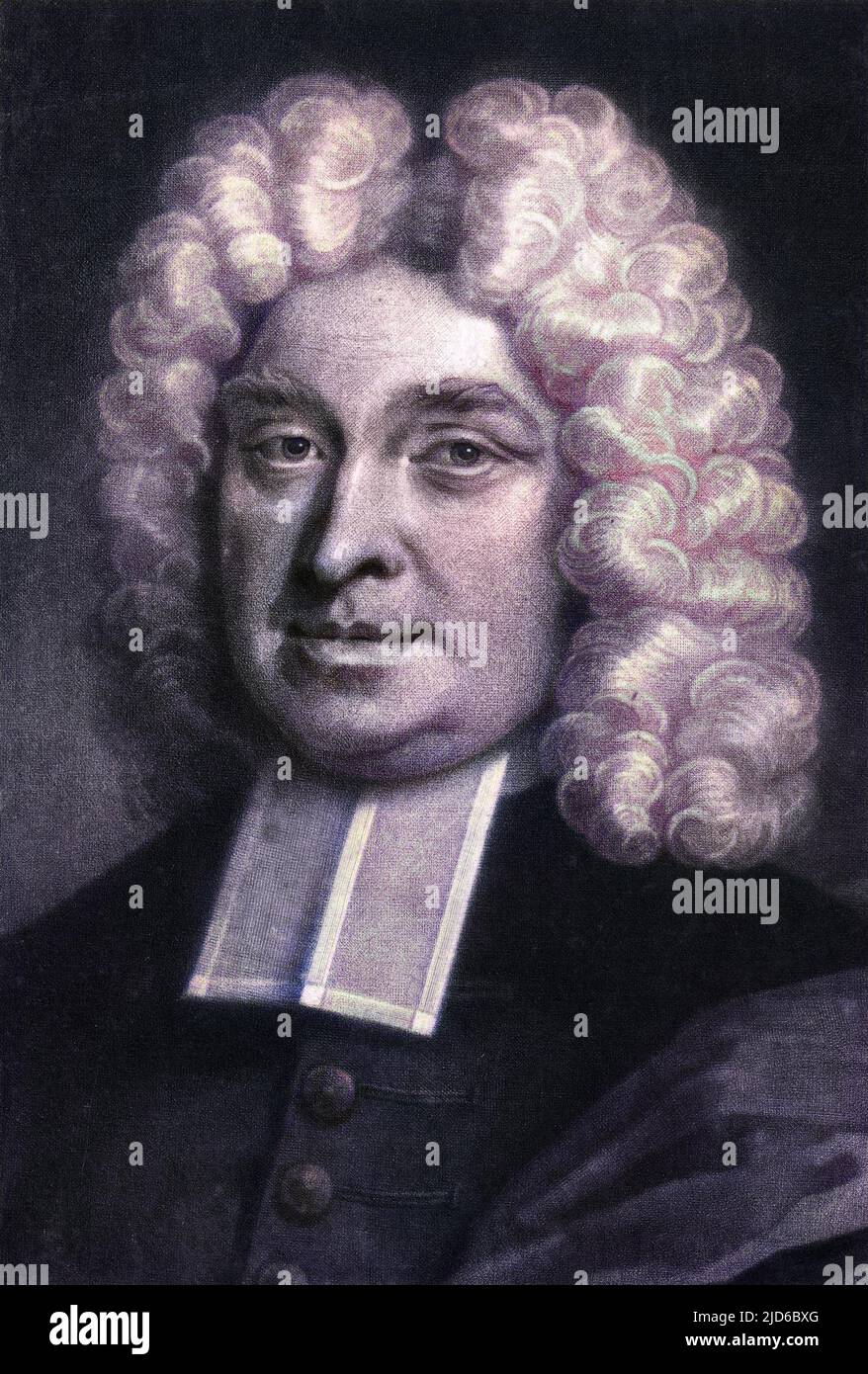 JOHN NESBITT nonconformist churchman Colourised version of : 10167213       Date: 1661 - 1727 Stock Photo