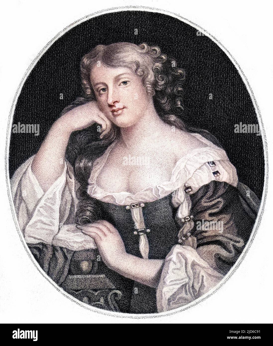 HENRIETTA (nee Hamilton) countess of ORRERY daughter of George earl of Orkney, first wife of John Boyle, fifth earl Colourised version of : 10171592       Date: ? - 1732 Stock Photo