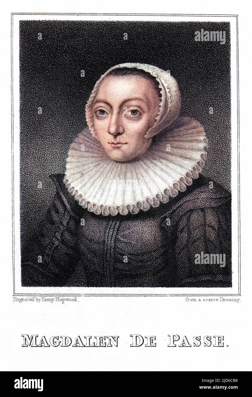 MAGDALEN DE PASSE Dutch engraver, highly regarded Colourised version of : 10172105       Date: 1596 - 1638 Stock Photo