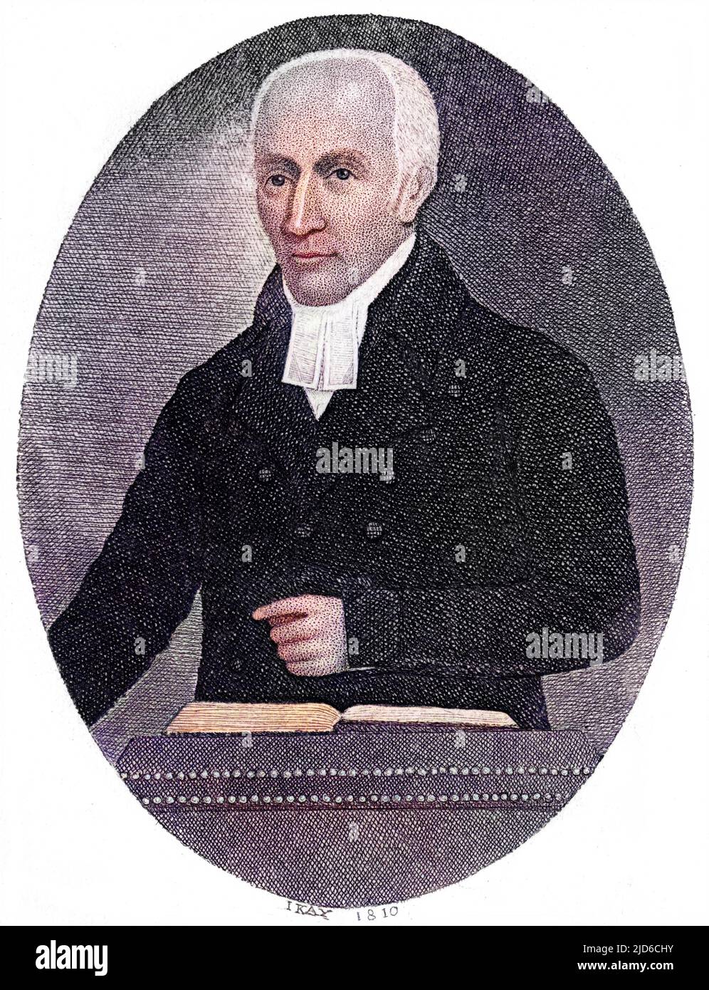 JAMES PEDDIE Scottish presbyterian churchman, minister at Edinburgh Colourised version of : 10172234       Date: 1758 - 1845 Stock Photo