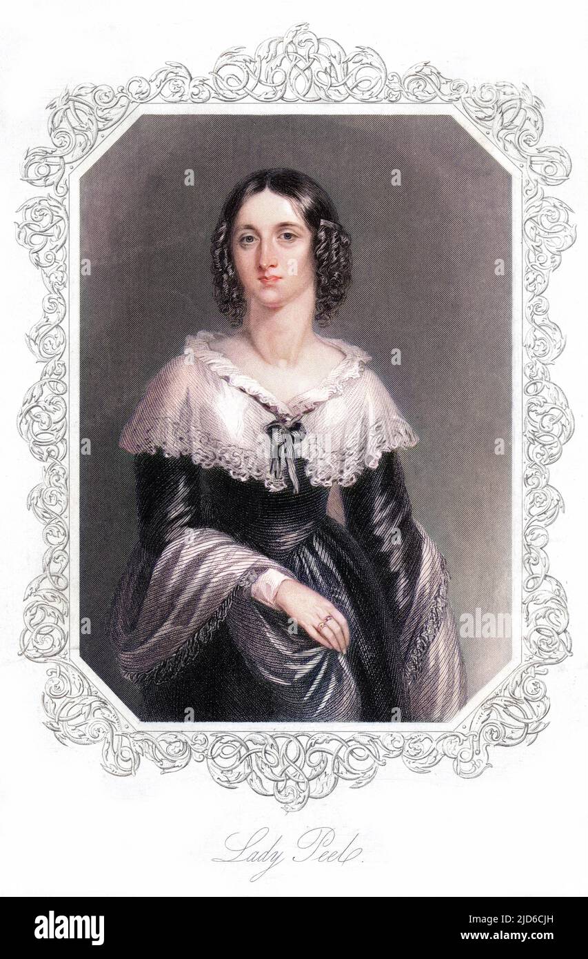 JULIA (nee Floyd) lady PEEL wife of sir Robert Peel (the younger) Colourised version of : 10172248       Date: 1795 - 1859 Stock Photo
