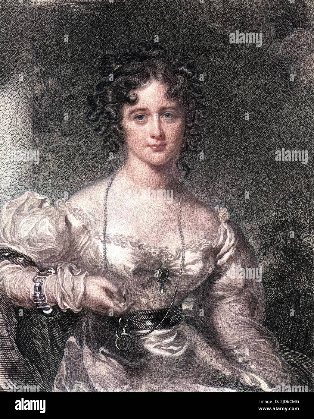 ROSAMOND HESTER ELIZABETH, lady PENNELL wife of sir George B Pennell Colourised version of : 10172389       Date: 1810 - 1906 Stock Photo