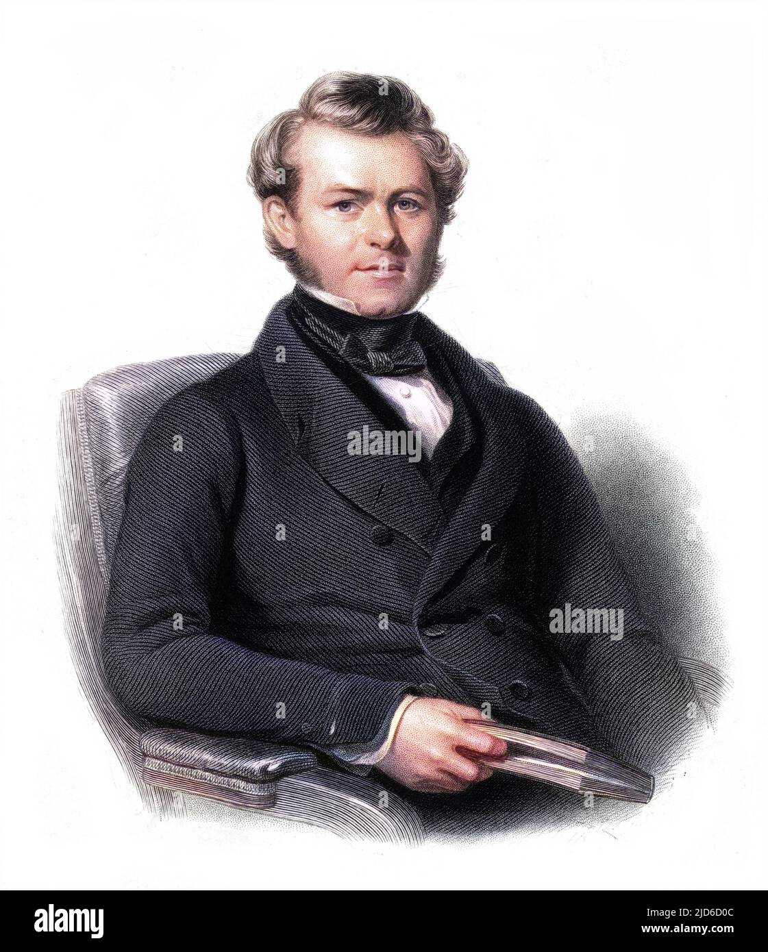 WILLIAM HICKLING PRESCOTT American historian, noted especially for his histories of the conquest of Mexico and Peru. Colourised version of : 10173074       Date: 1796 - 1859 Stock Photo