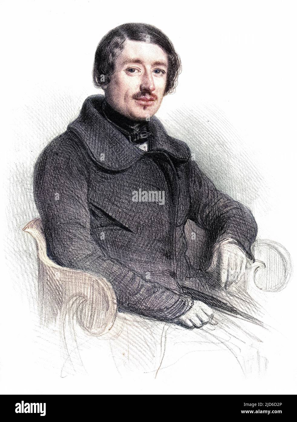 DENIS AUGUSTE MARIE RAFFET French artist Colourised version of : 10173333       Date: 1804 - 1860 Stock Photo