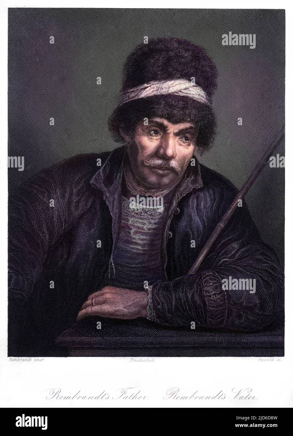 REMBRANDT's father Colourised version of : 10173729       Date: circa 1640 Stock Photo