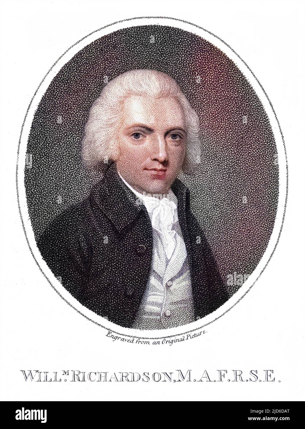 WILLIAM RICHARDSON scholar and writer Colourised version of : 10174135       Date: 1743 - 1814 Stock Photo