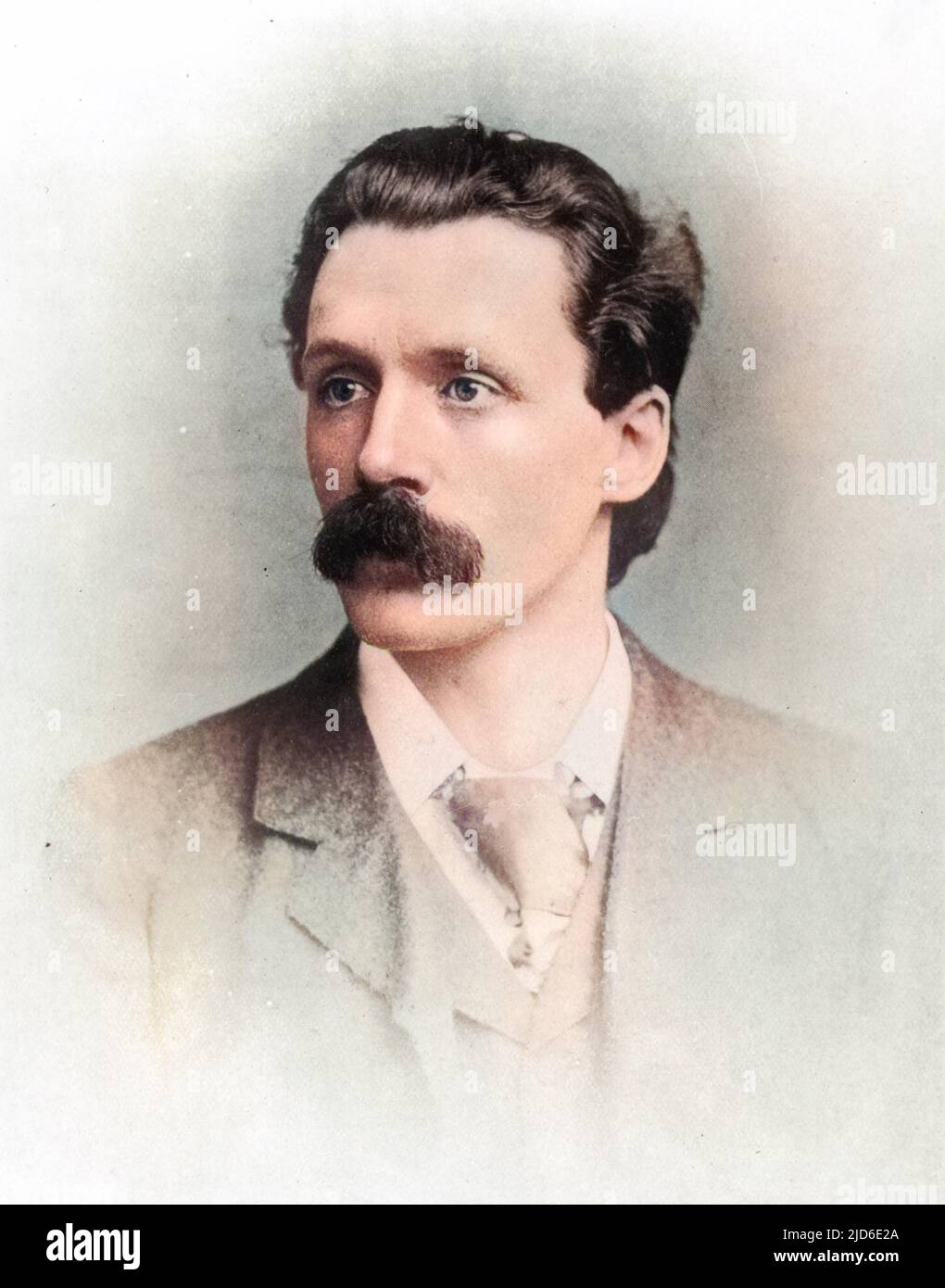 GEORGE GISSING George Robert Gissing, English novelist. Colourised version of : 10231673       Date: 1857 - 1903 Stock Photo