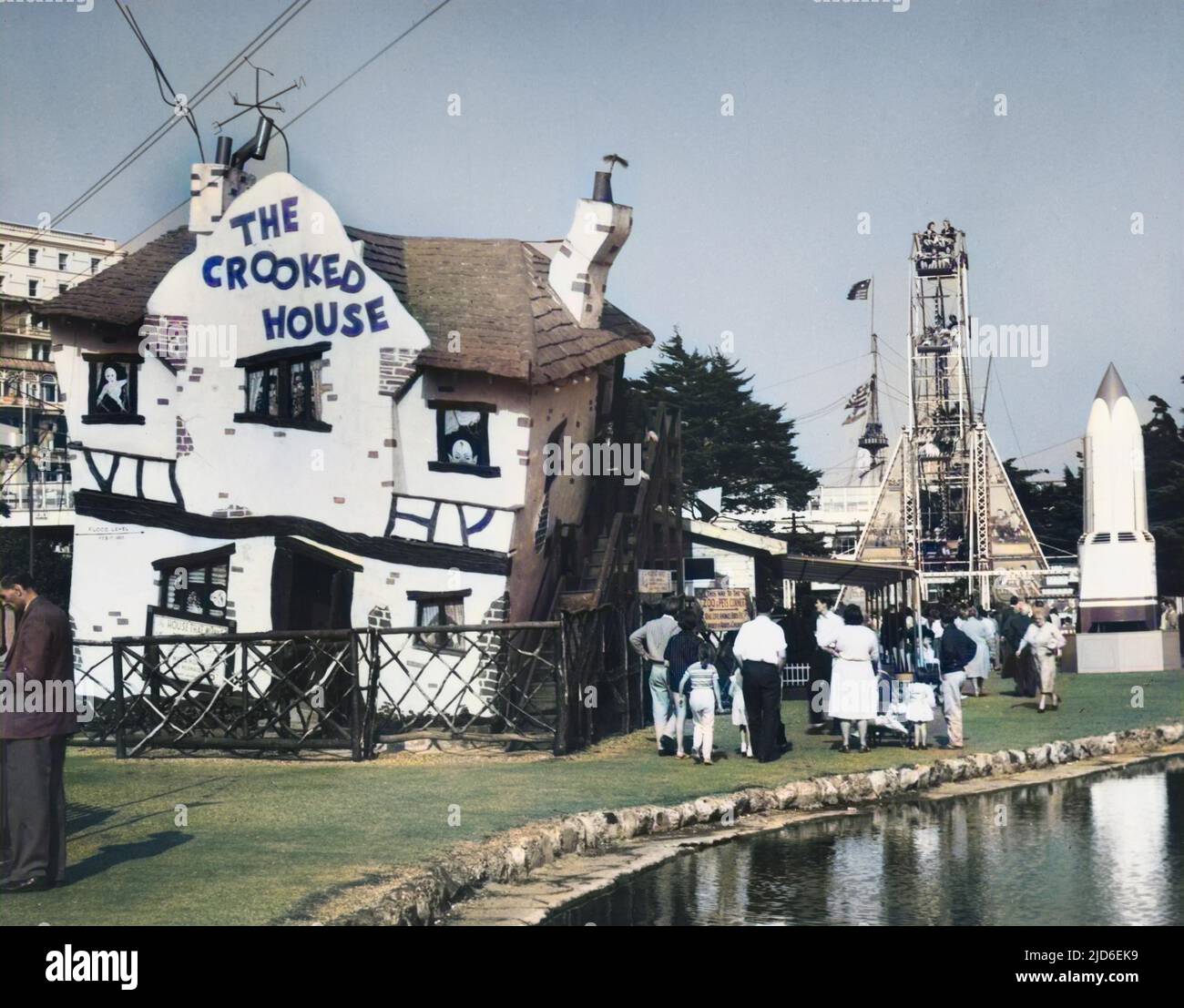 The Crooked House, one of the attractions of the funfair in the Peter