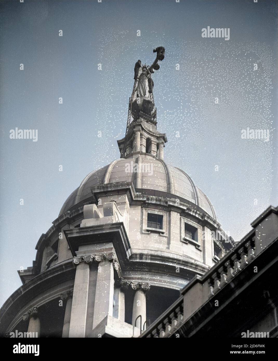 The dome of the Old Bailey, topped by the magnificent gold statue of