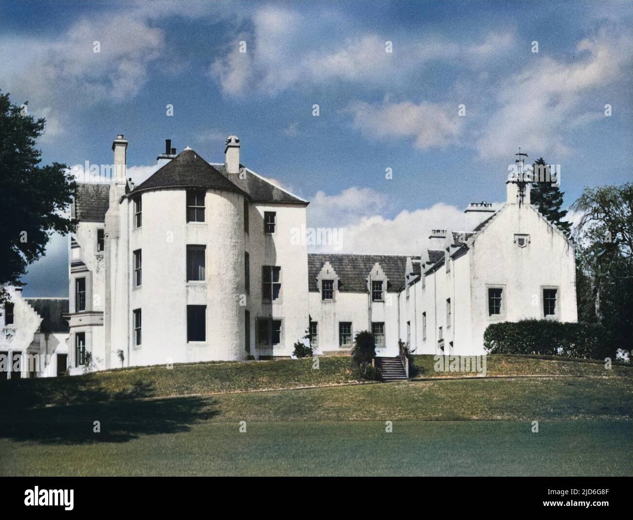 ANNIE LAURIE Maxwelton House, Dumfries- shire, Scotland, the birthplace of Annie Laurie in 1682, after whom a famous Scottish ballad was named. Colourised version of : 10171964       Date: 1950s Stock Photo