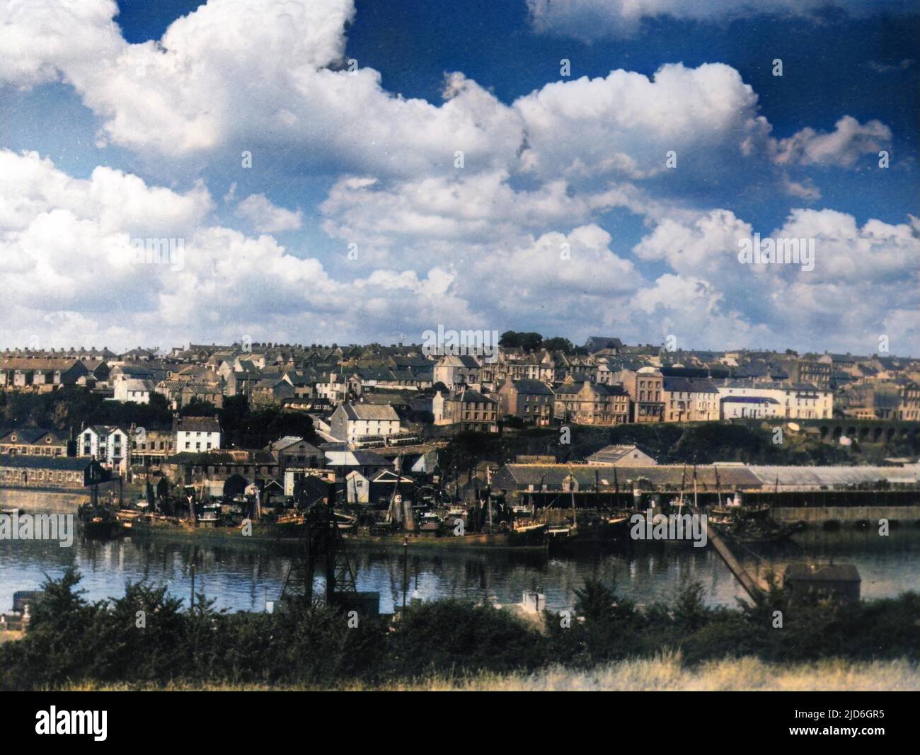 The harbour and part of the town of Milford Haven, Pembrokeshire, Wales