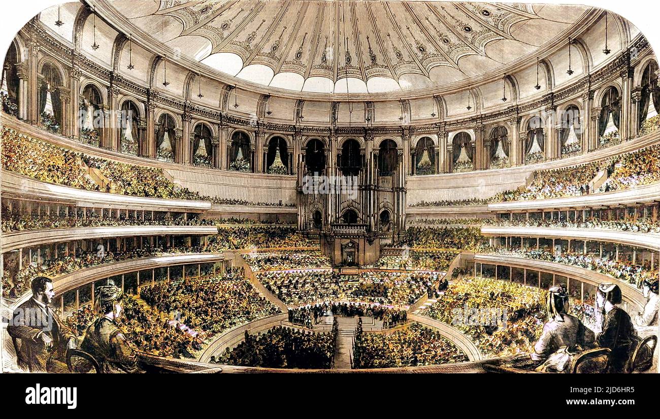 Interior of the Royal Albert Hall, London, during its Grand Opening by ...
