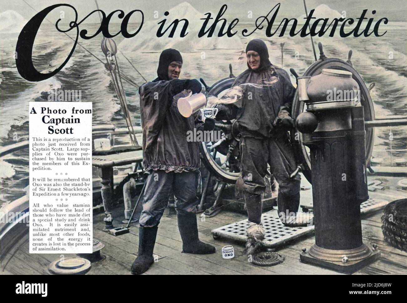 Advertisement for Oxo showing members of the ill fated Captain