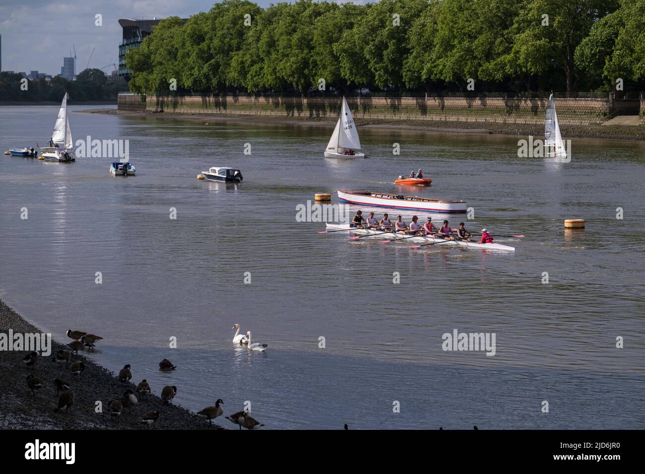 River Thames, Putney, London, United Kingdom Stock Photo