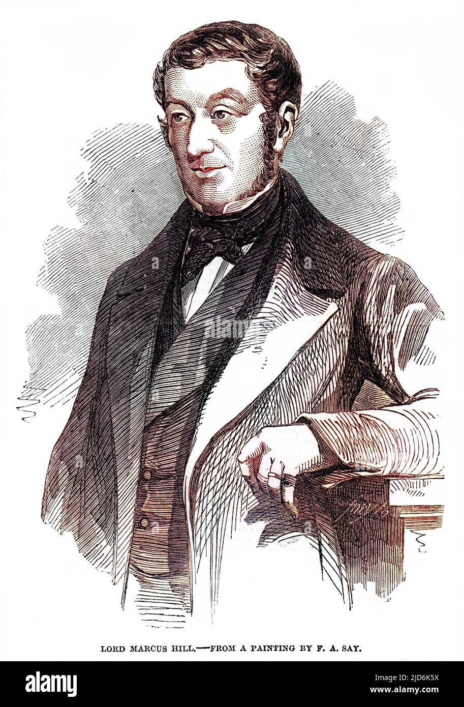 LORD MARCUS HILL Colourised version of: 10160859       Date: circa 1853 Stock Photo