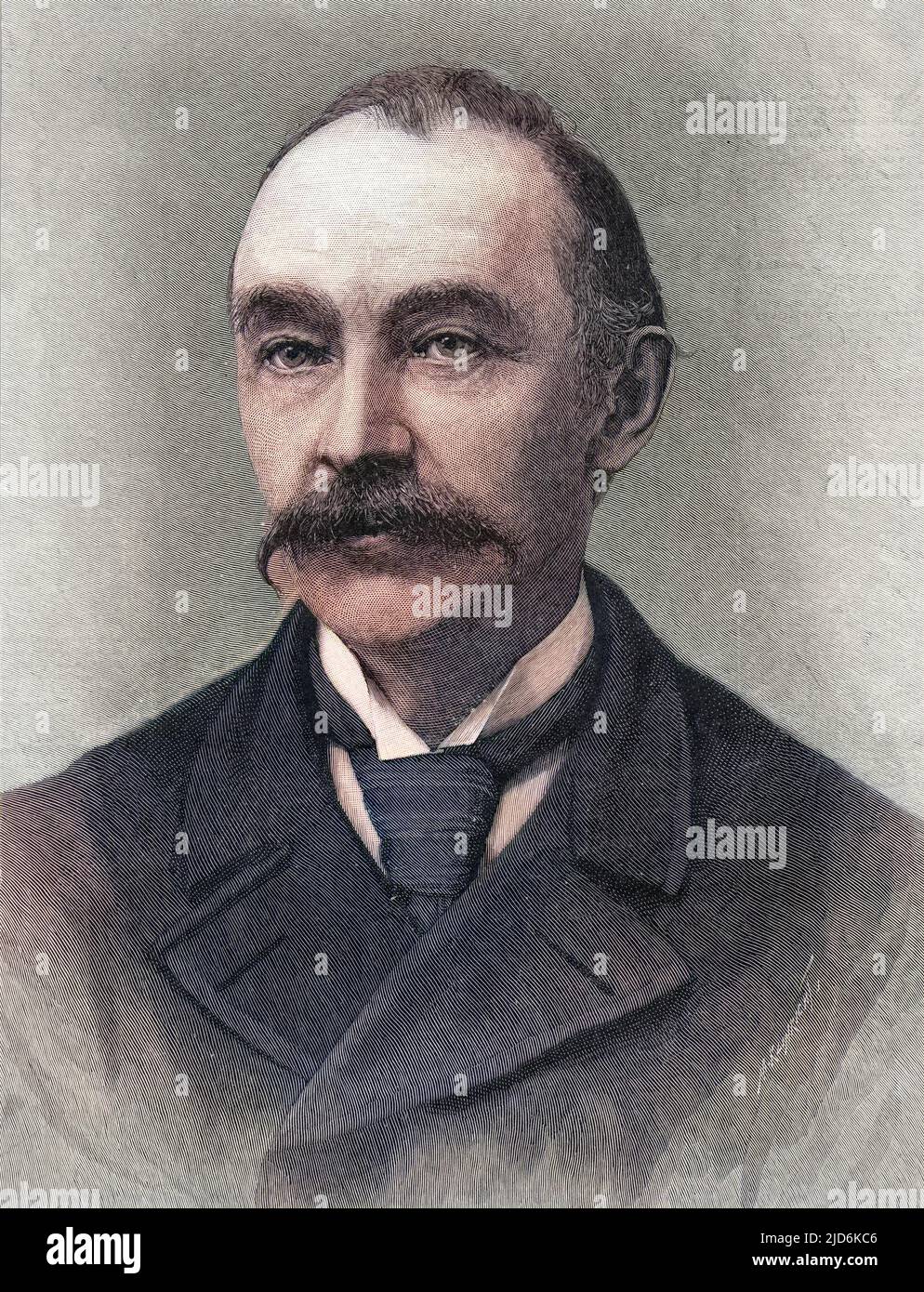 THOMAS HARDY (1840 - 1928), writer. Colourised version of: 10015936       Date: 1892 Stock Photo