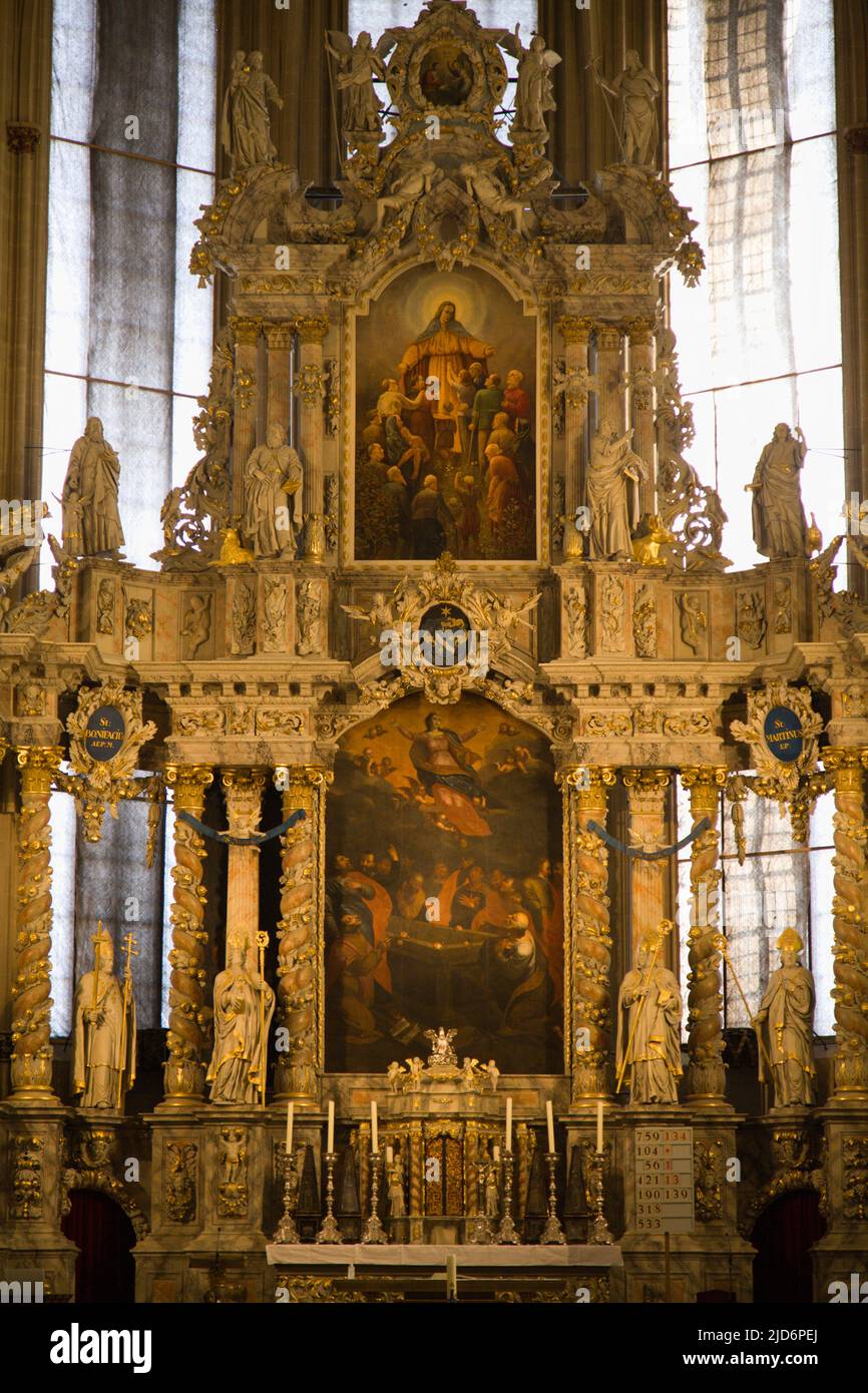 Germany, Thuringia, Erfurt, Dom of St Mary, interior, Stock Photo