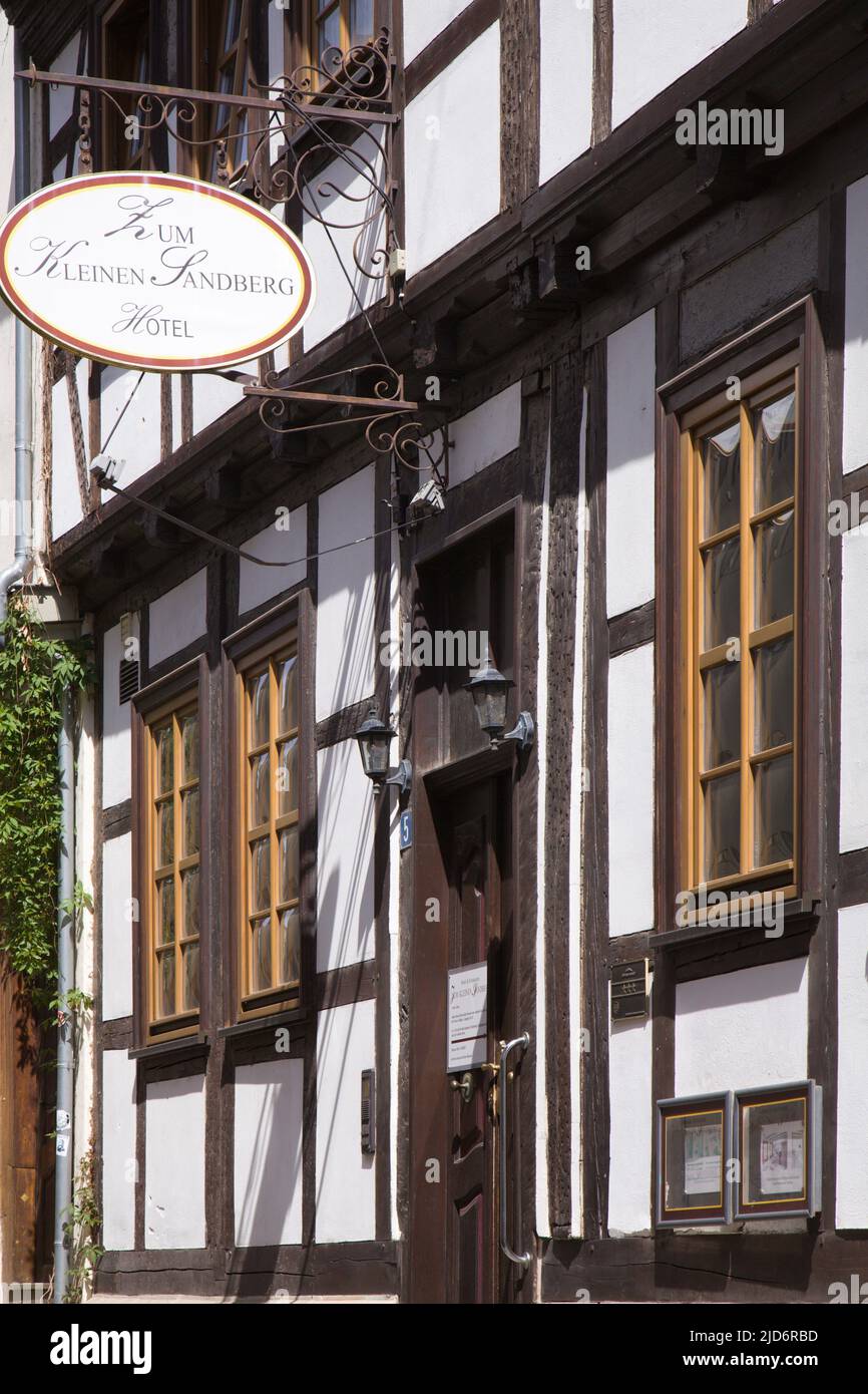 Germany, Saxony-Anhalt, Halle, street scene, traditional architecture, Stock Photo