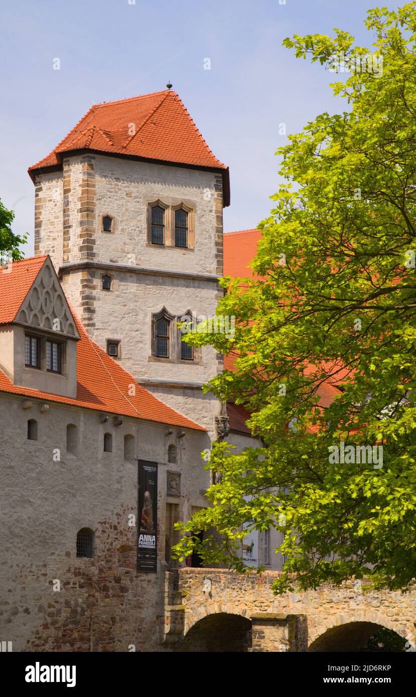 Germany, Saxony-Anhalt, Halle, Moritzburg, fortress, Art Museum, Stock Photo