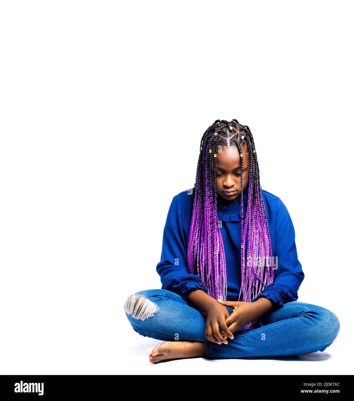 Bowed head sitting Cut Out Stock Images & Pictures Alamy