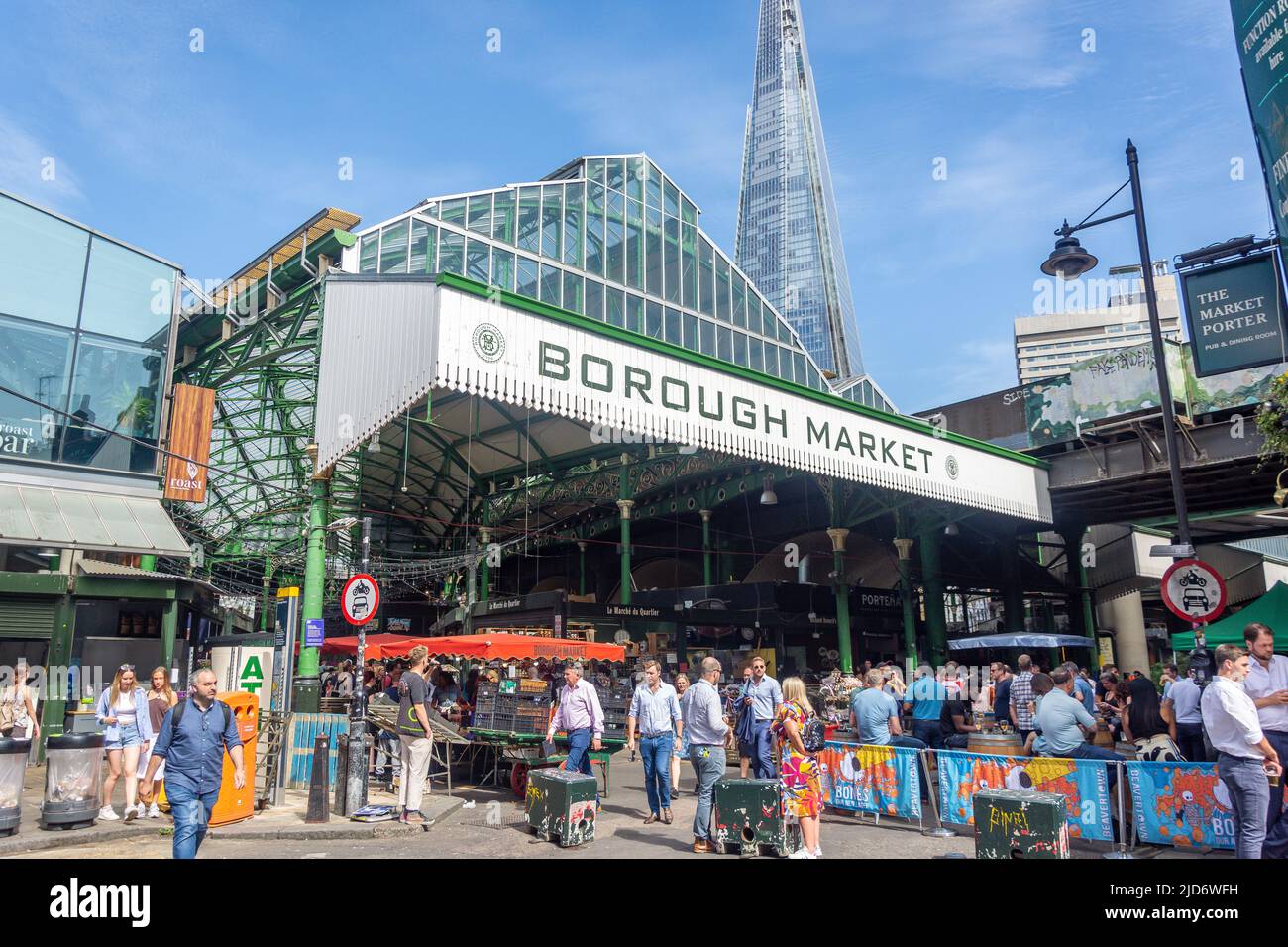 Entrance to Borough Market, Middle Street, Southwark, Royal Borough of Southwark, Greater London, England, United Kingdom Stock Photo