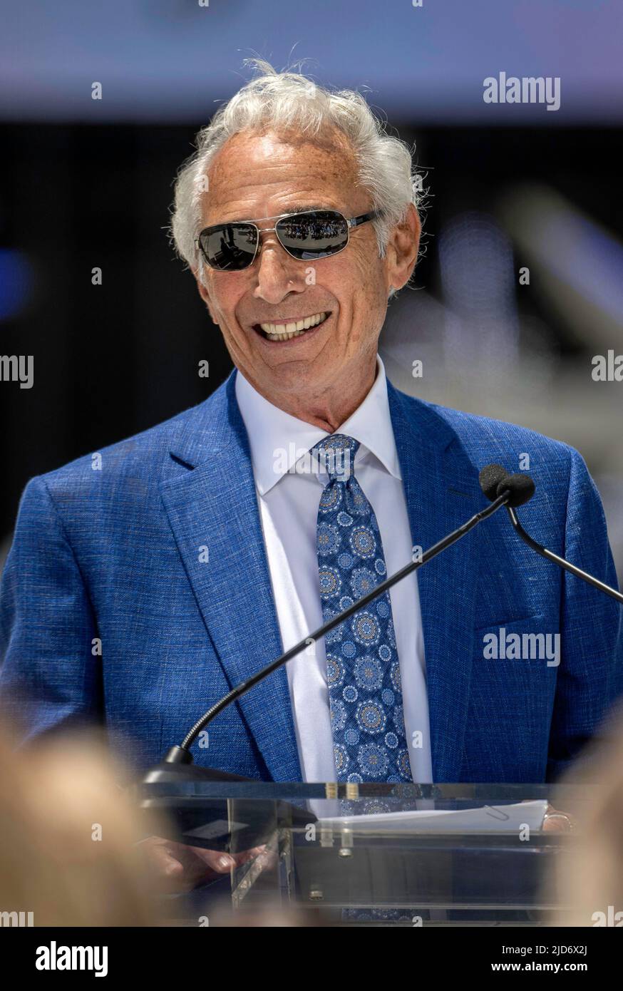 June 18, 2022: Sandy Koufax giving a speech before his statue unveiling at  Dodger Stadium on June 18, 2022. (Credit Image: © Mark Edward Harris/ZUMA  Press Wire Stock Photo - Alamy
