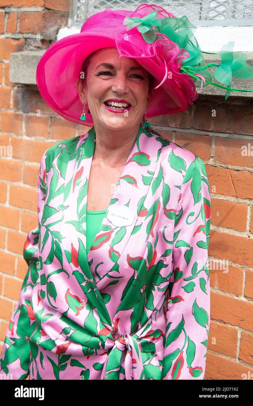 Ascot, Berkshire, UK. 18th June, 2022. It was another day of glamour and hats today on the final day of Royal Ascot. Credit: Maureen McLean/Alamy Live News Stock Photo