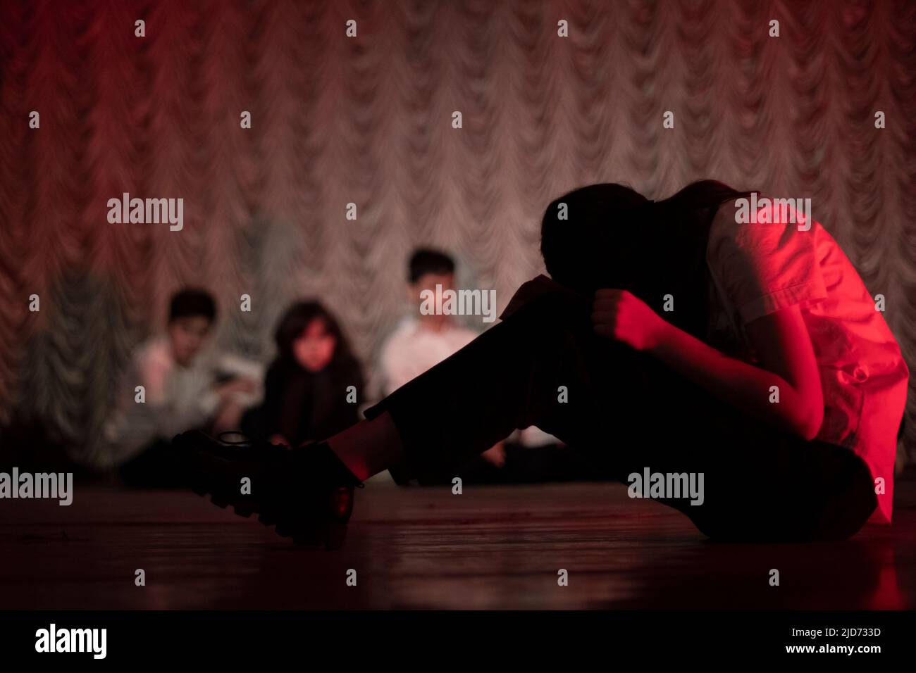 Depression in teenager. Rejection by team. Individualism in child. Girl ...