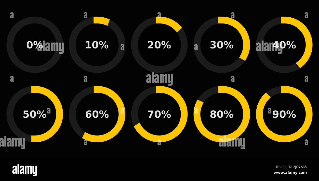 Abstract composition. Loading bar element icon. Creative web design download timer. Users completion indicator. White background, black cluster lines. Stock Vector
