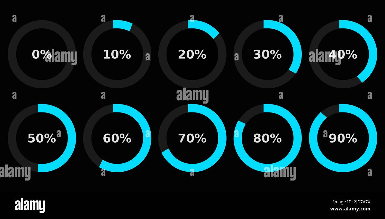 Abstract composition. Loading bar element icon. Creative web design download timer. Users completion indicator. White background, black cluster lines. Stock Vector