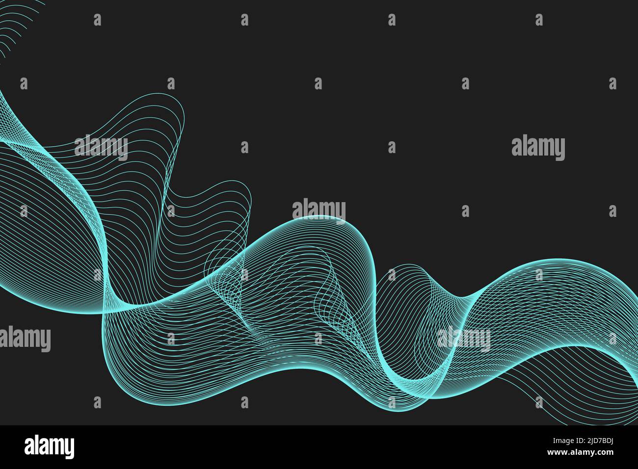 Abstract wave element for design. Digital frequency track equalizer. Stylized line art background. Vector illustration Stock Vector