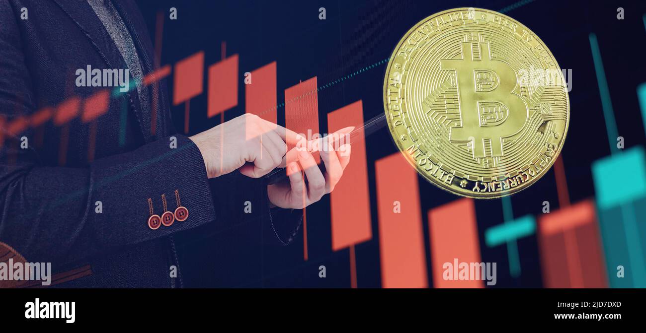 Bitcoin Stock Growth. Chart shows a strong increase in the price of ...