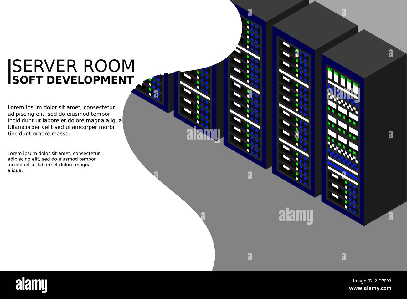 Isometric server equipment. Vector illustration Stock Vector Image ...