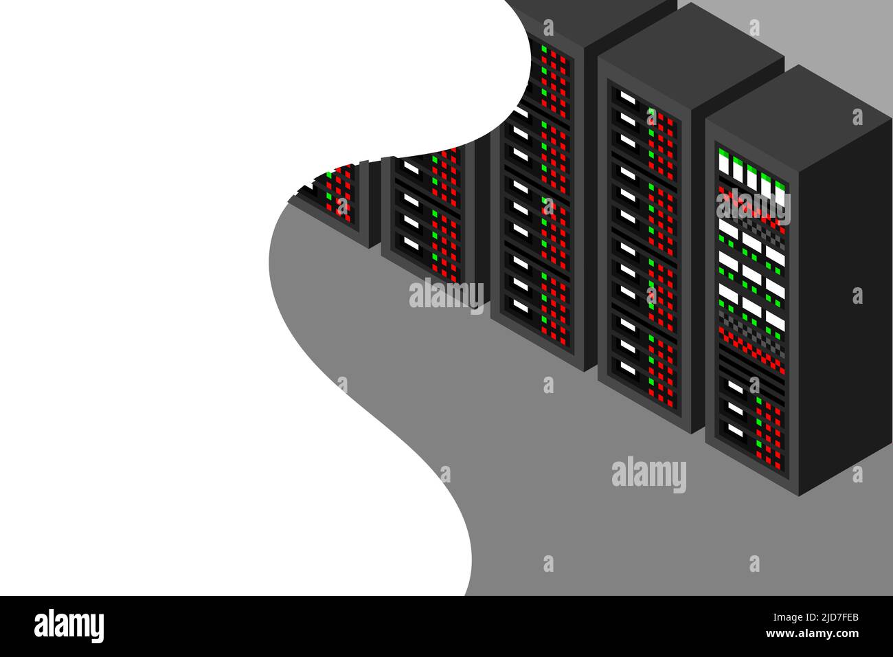 Isometric server equipment. Vector illustration Stock Vector Image ...