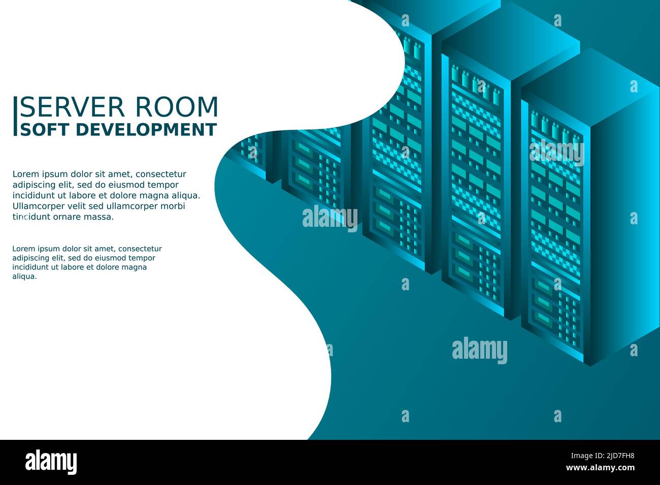 Isometric server equipment. Vector illustration Stock Vector Image ...