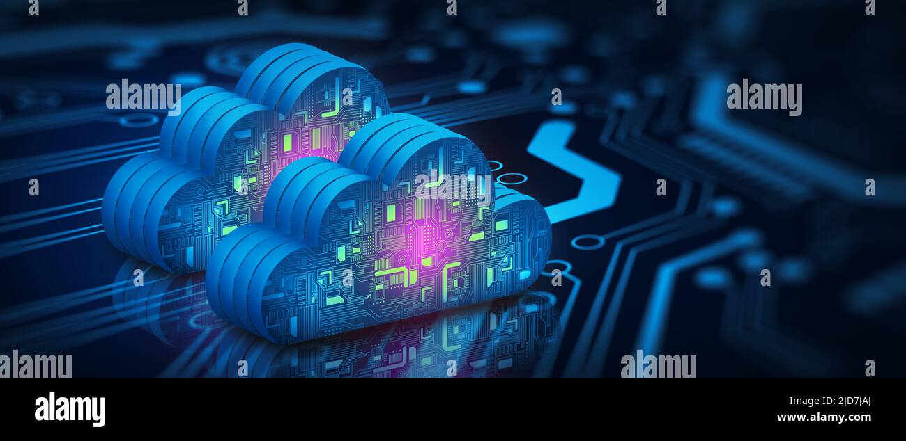 Cloud computing technology internet on Converging point of circuit with ...