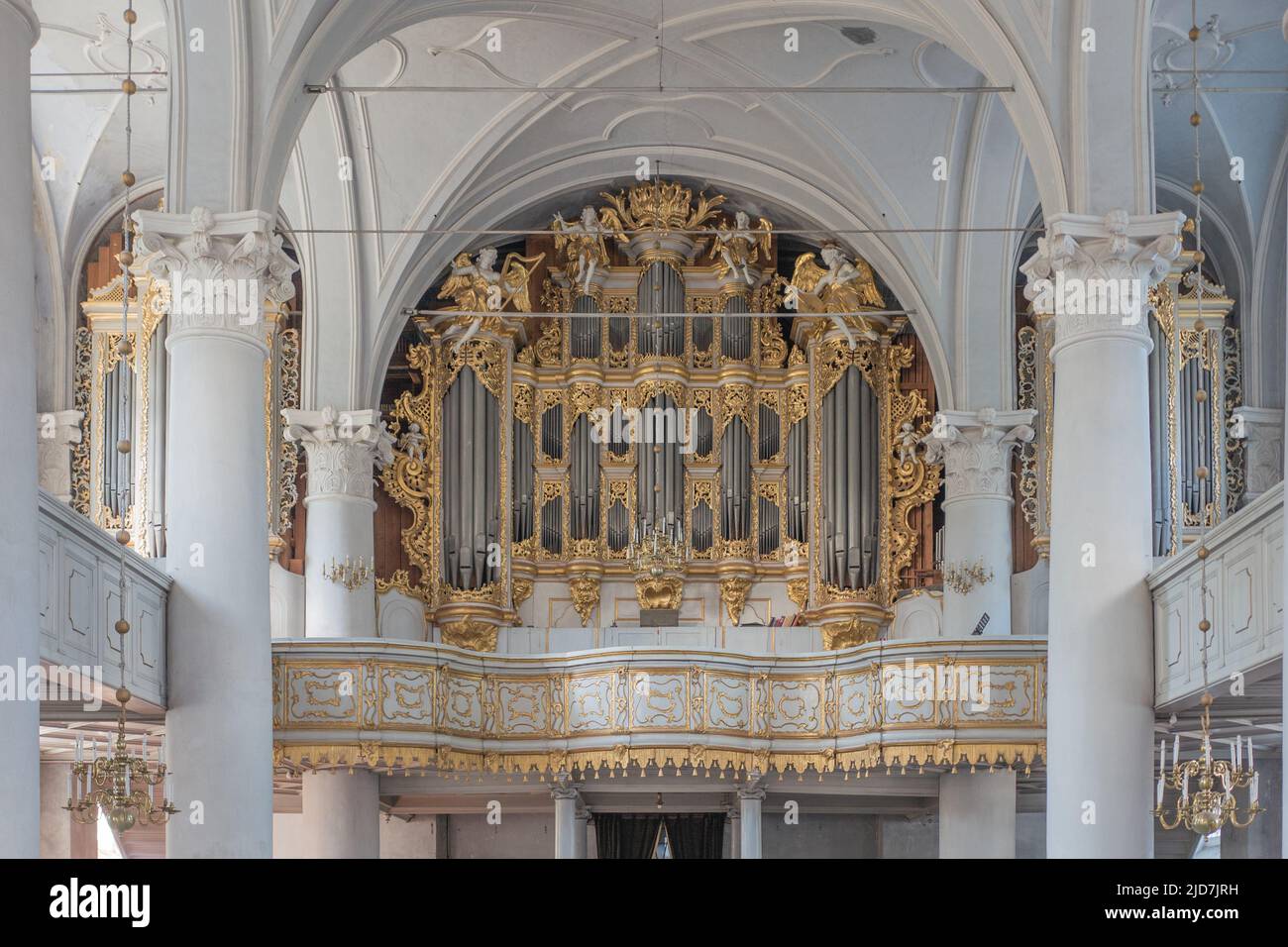 Orgel der Dreifaltigkeitskirche Liepaja, Liepājas Svētās Trīsvienības baznīcas ērģeles größte mechanische Orgel der Welt Stock Photo