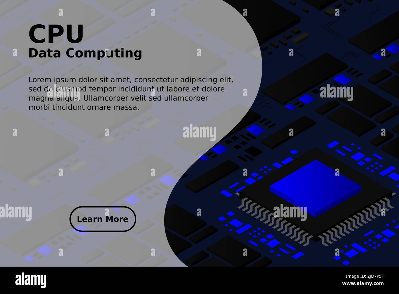 Artificial intelligence micro chip illustration. Quantum computing. PC ...