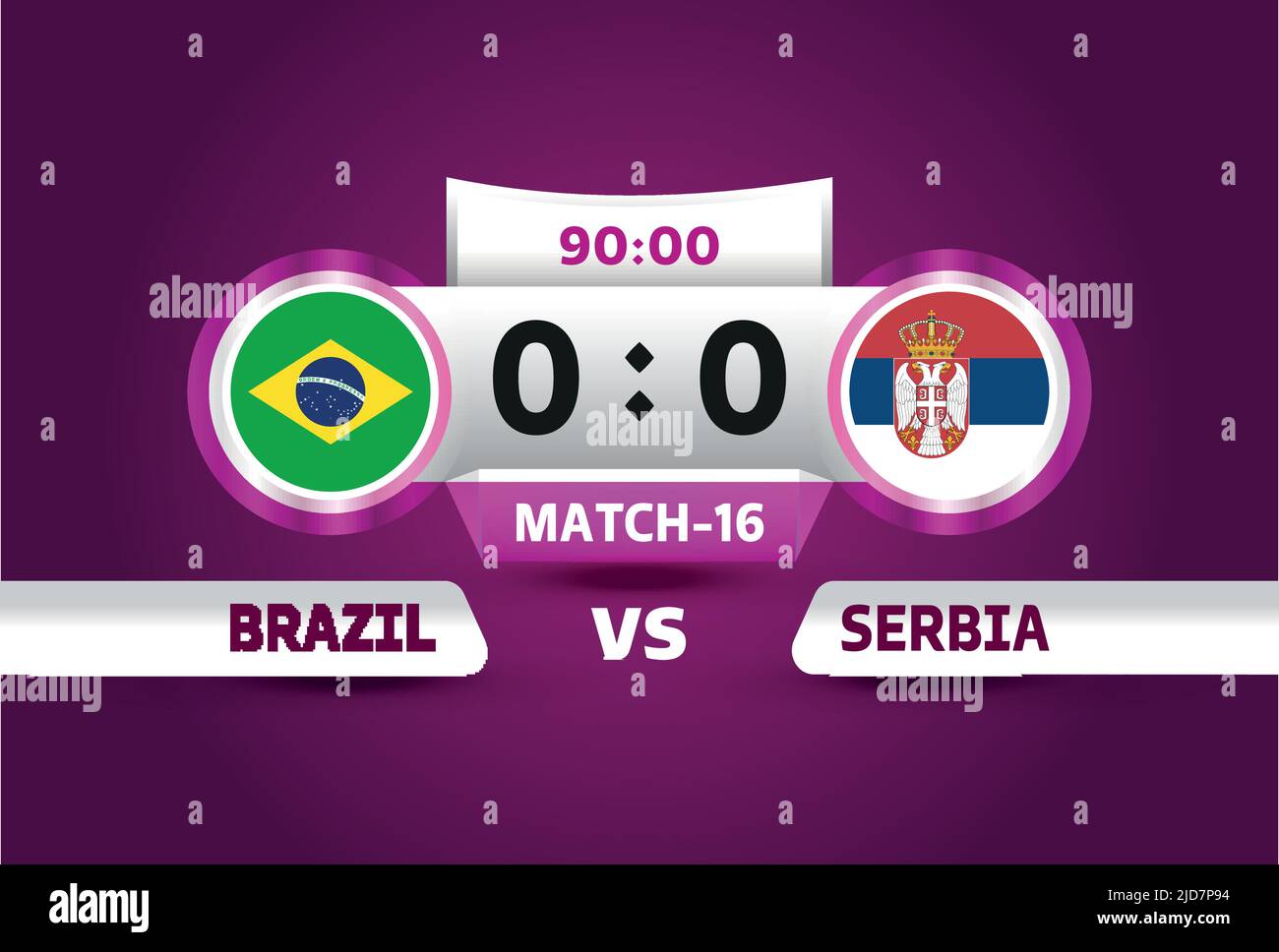 Premium Photo  Soccer matchday template. brazil vs serbia match day  template.