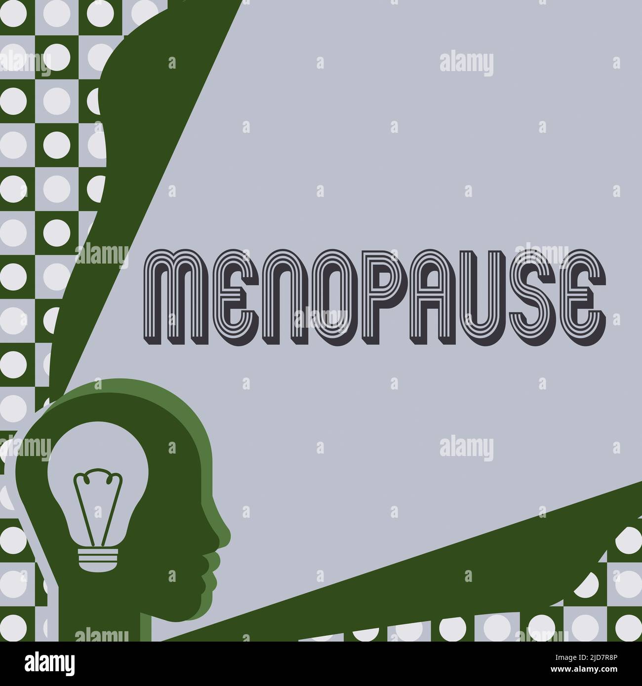 Hand writing sign Menopause. Concept Period of permanent
