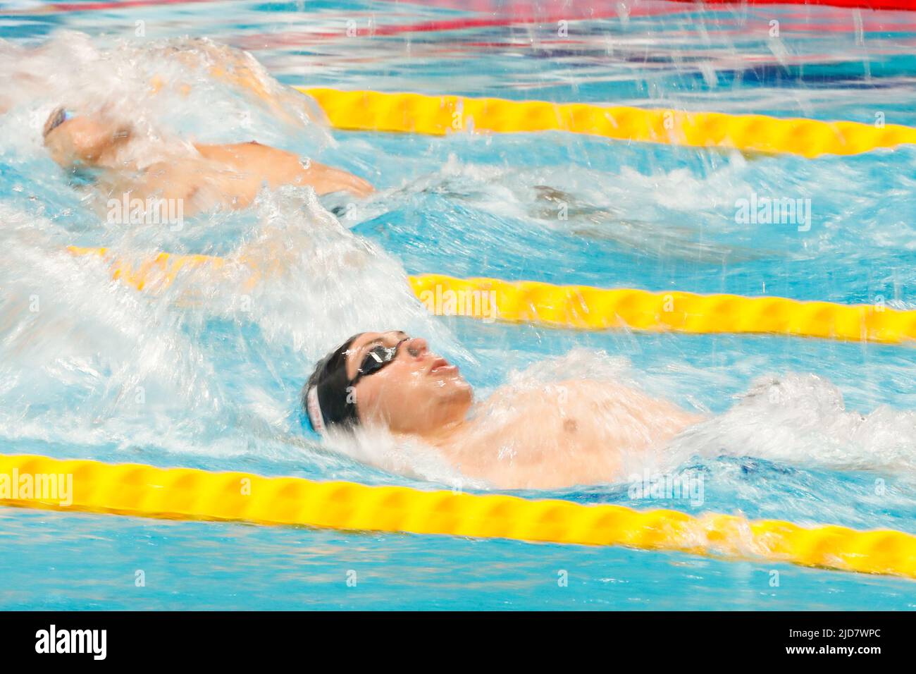 BUDAPEST, HUNGARY - JUNE 19: competing at the Men's 100m Backstroke ...