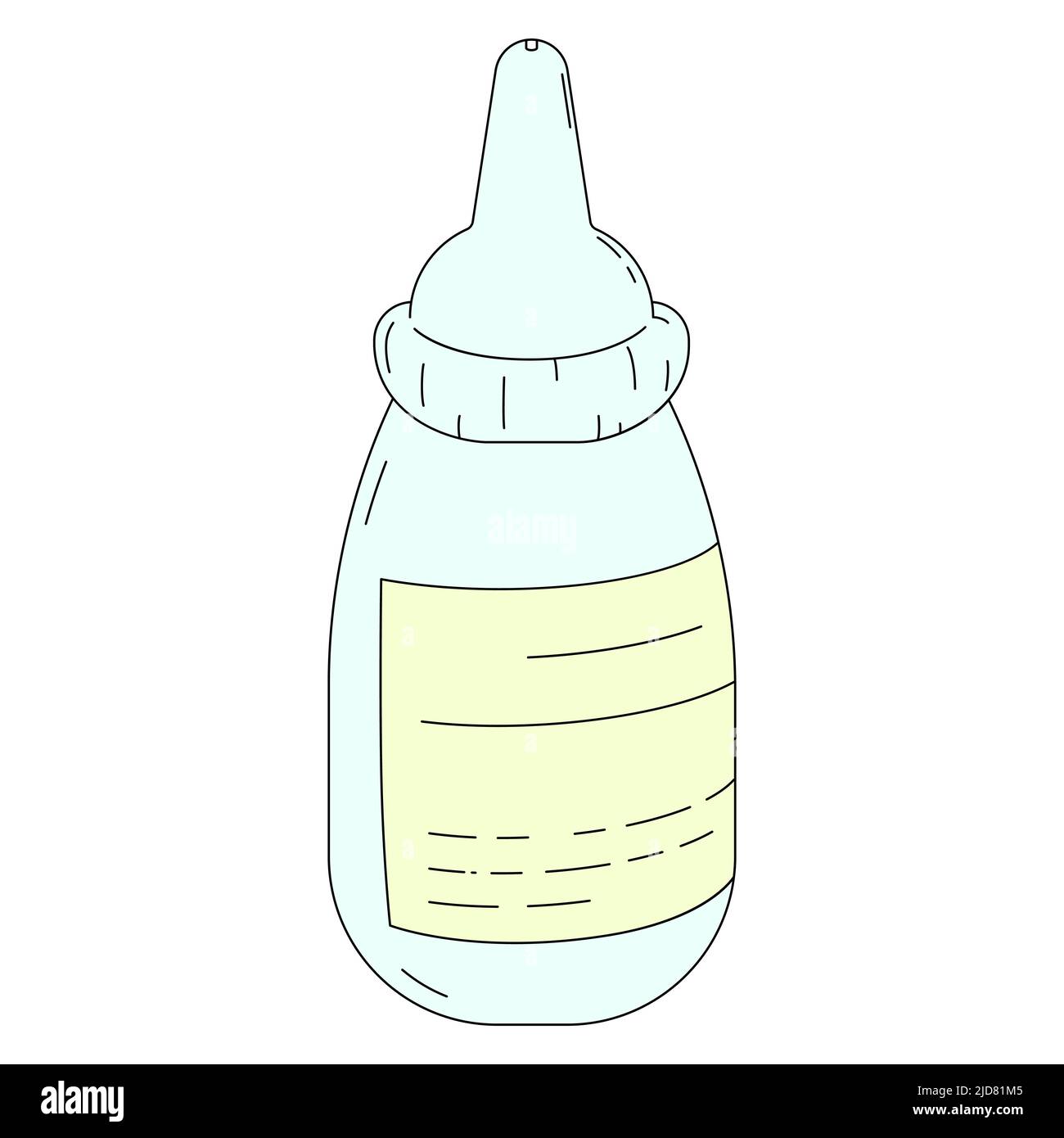 Nasal drops or medicine for ear infection. Medicine in cartoon style isolated on a white background Stock Vector