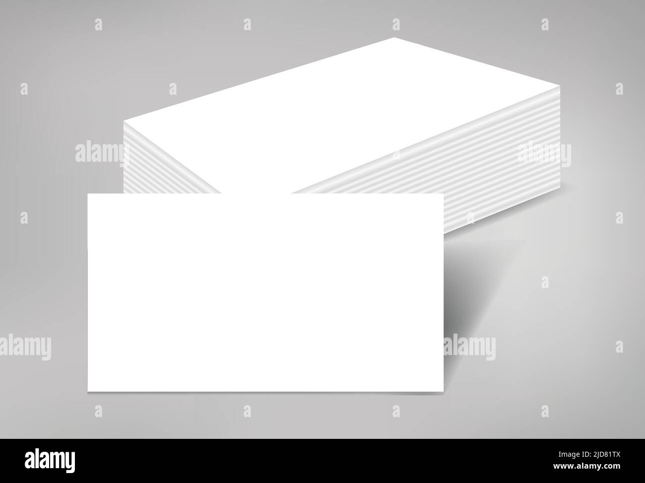 Blank Business Card Stack Of Pages Mockup White Printable Paper Canvas ...