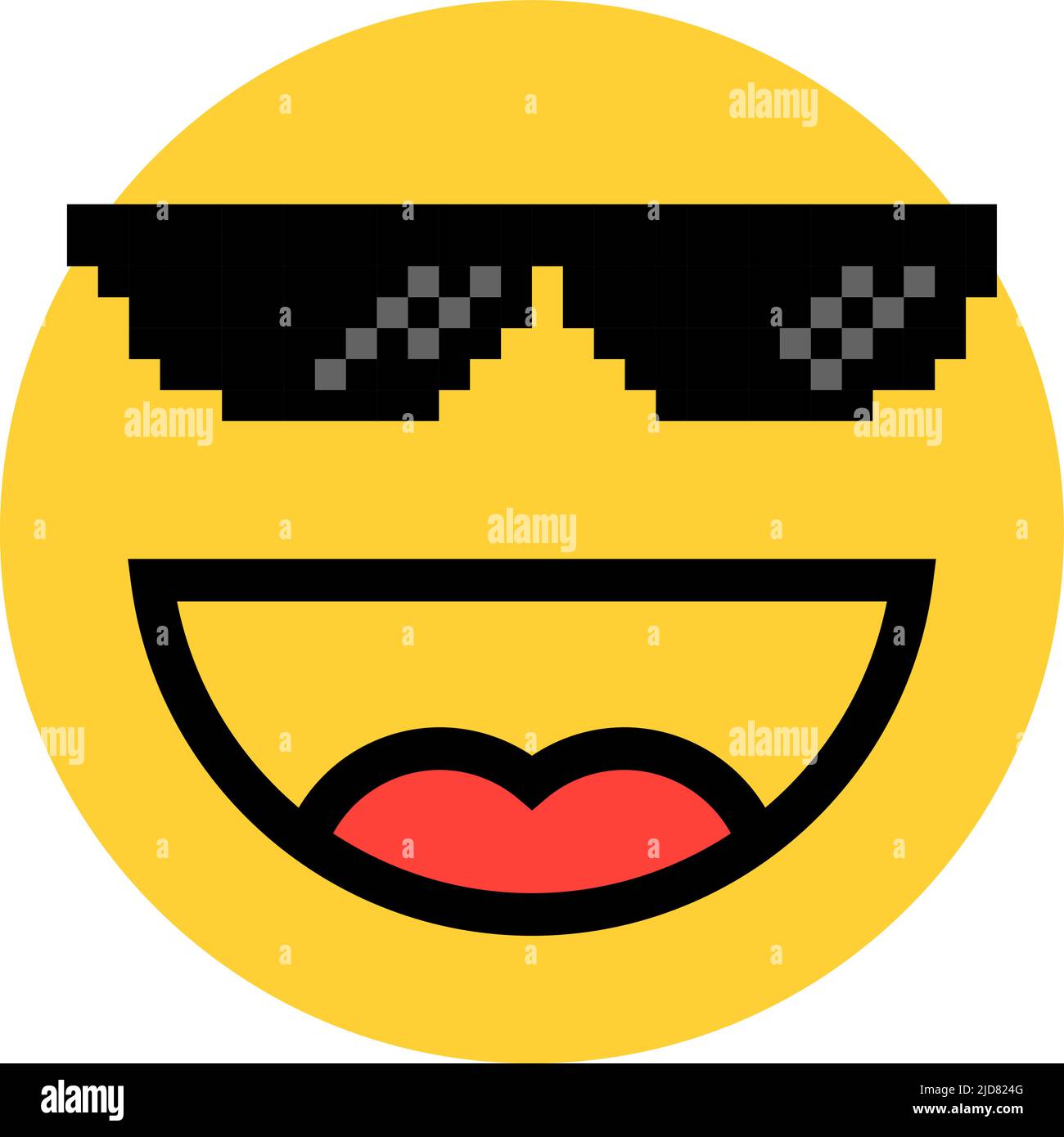 Pixel art style smiley hi-res stock photography and images - Alamy