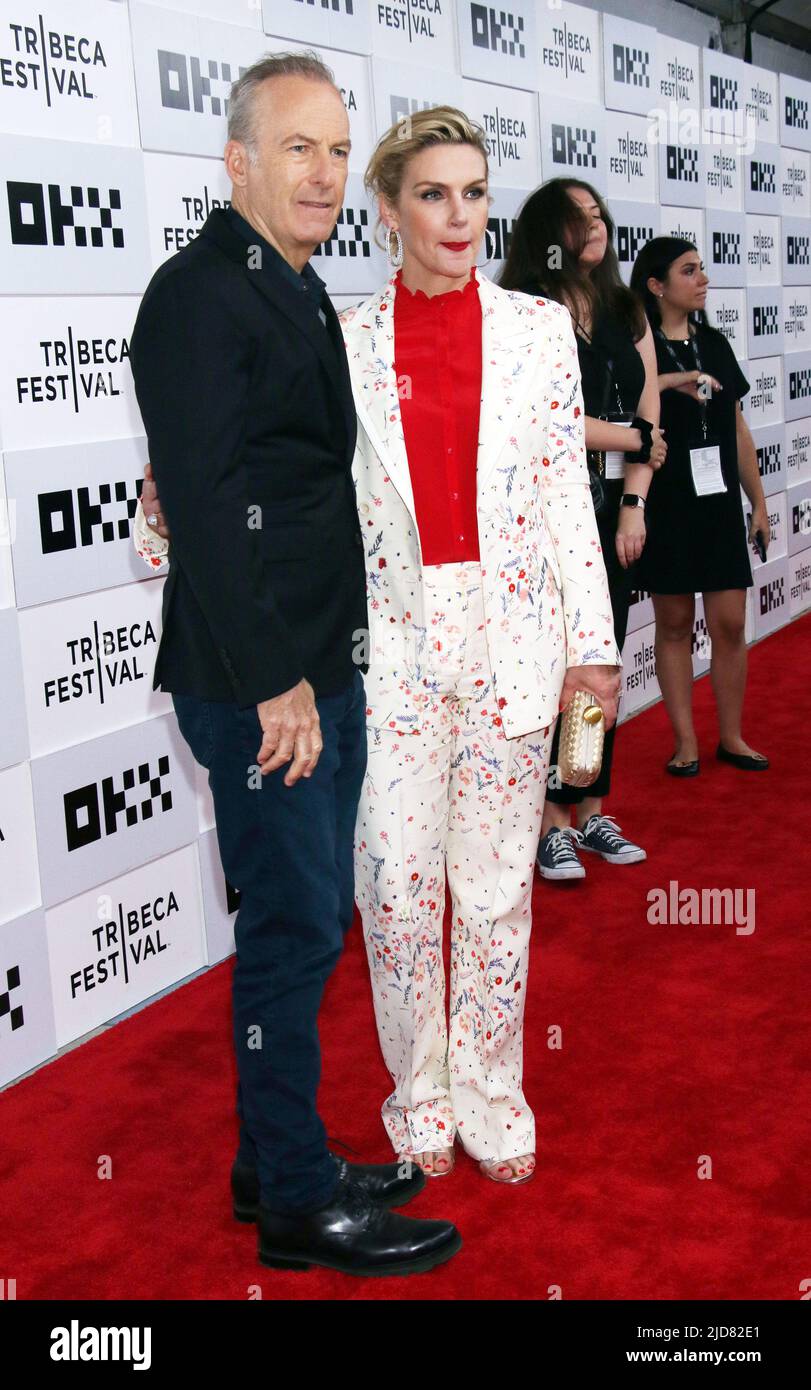 June 18, 2019 Bob Odenkirk, Rhea Seehorn attend Tribeca Film Festival